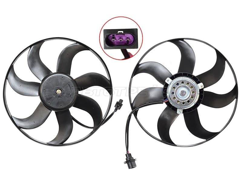 Radiator fan with VOLKSWAGEN POLO SEDAN 10-/SEAT IBIZA 08-/SKODA FABIA/ROOMSTER 10 motor